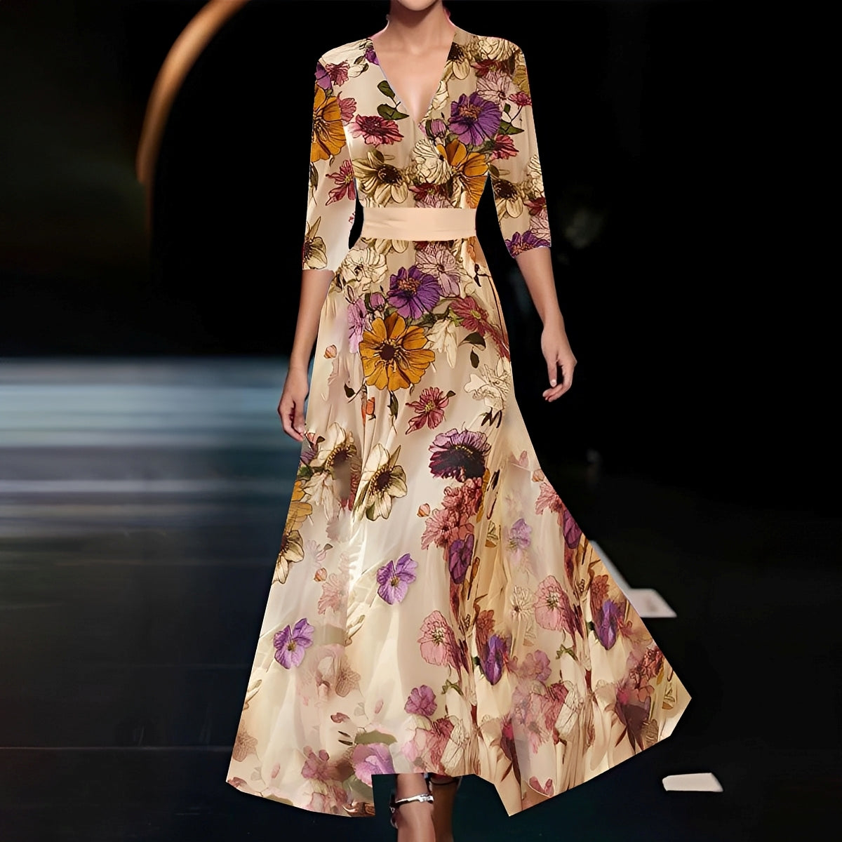 Kurzarmkleid Damen Sommerkleid Stilvoll Elegannt - BerlinGlamour