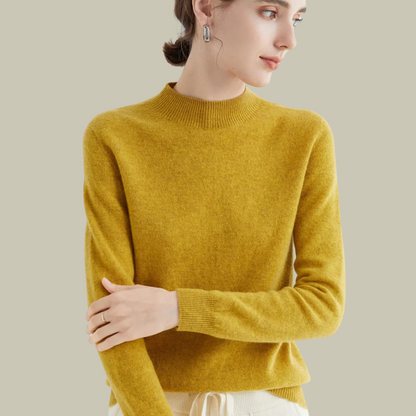 Damen Rollkragenpullover Merinowolle Warm Winter