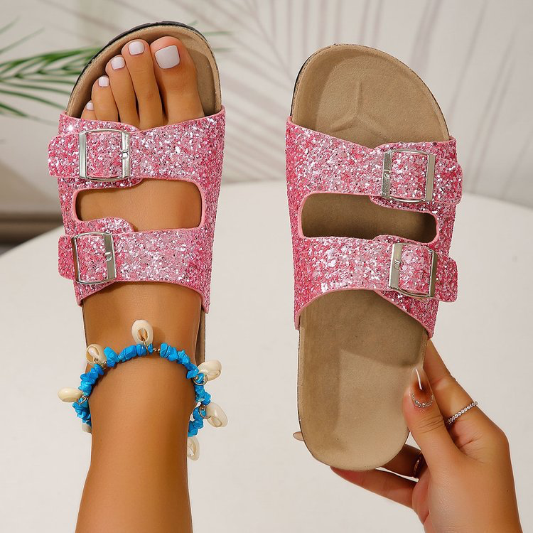 Glitzersandalen Damen High Heel Berlin Chic