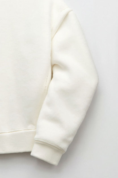 Wärmer Fleece Pullover Reißverschluss Modern