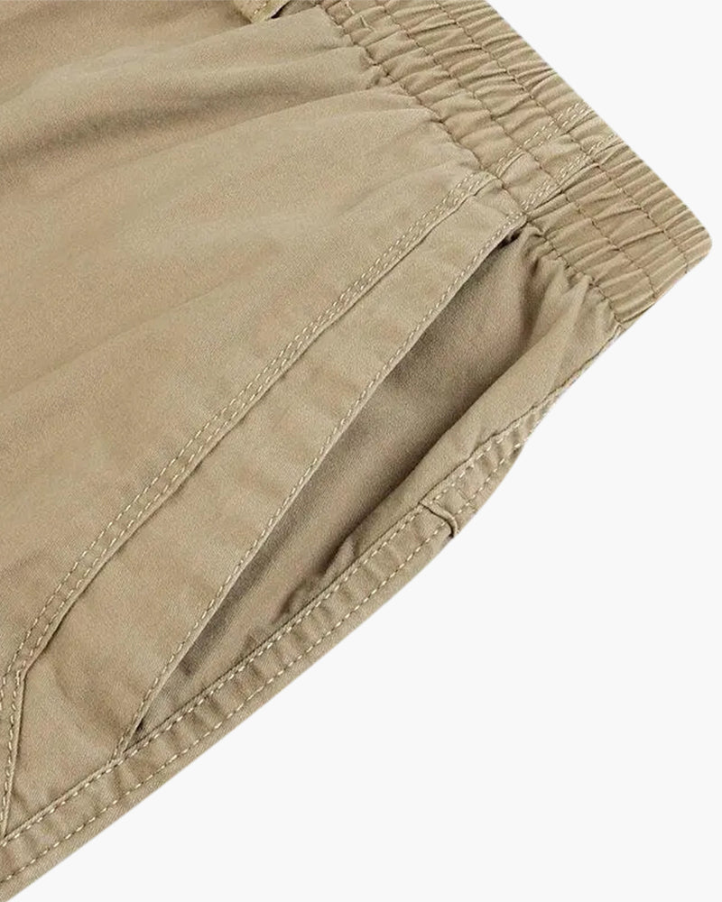 Bequeme Herrenhose Gerader Schnitt Baumwolle Elastikbund