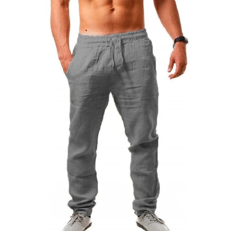 Herren Leinenhose Sommerhose Leicht Stilvoll