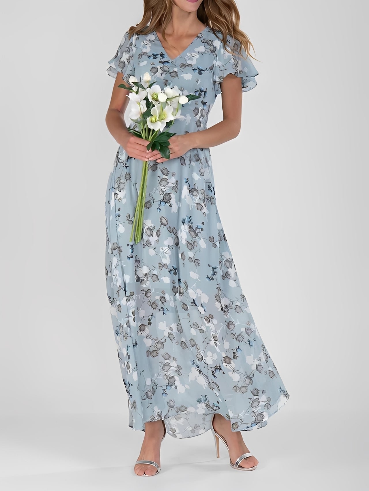 Damenkleid Blumenmuster Leicht Sommerkleid