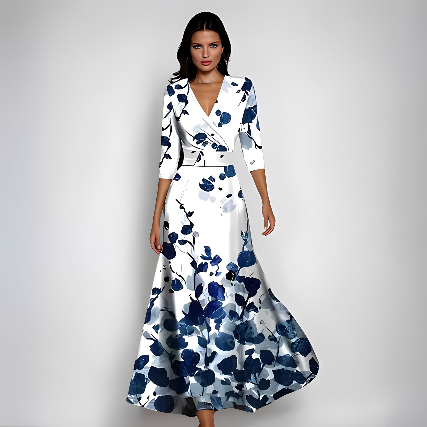Damenkleid Blumenmuster Sommerkleid Elegant