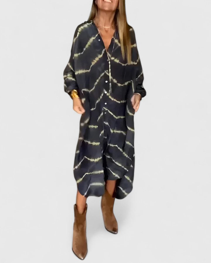 Damen Batikkleid Sommer Bluse Style