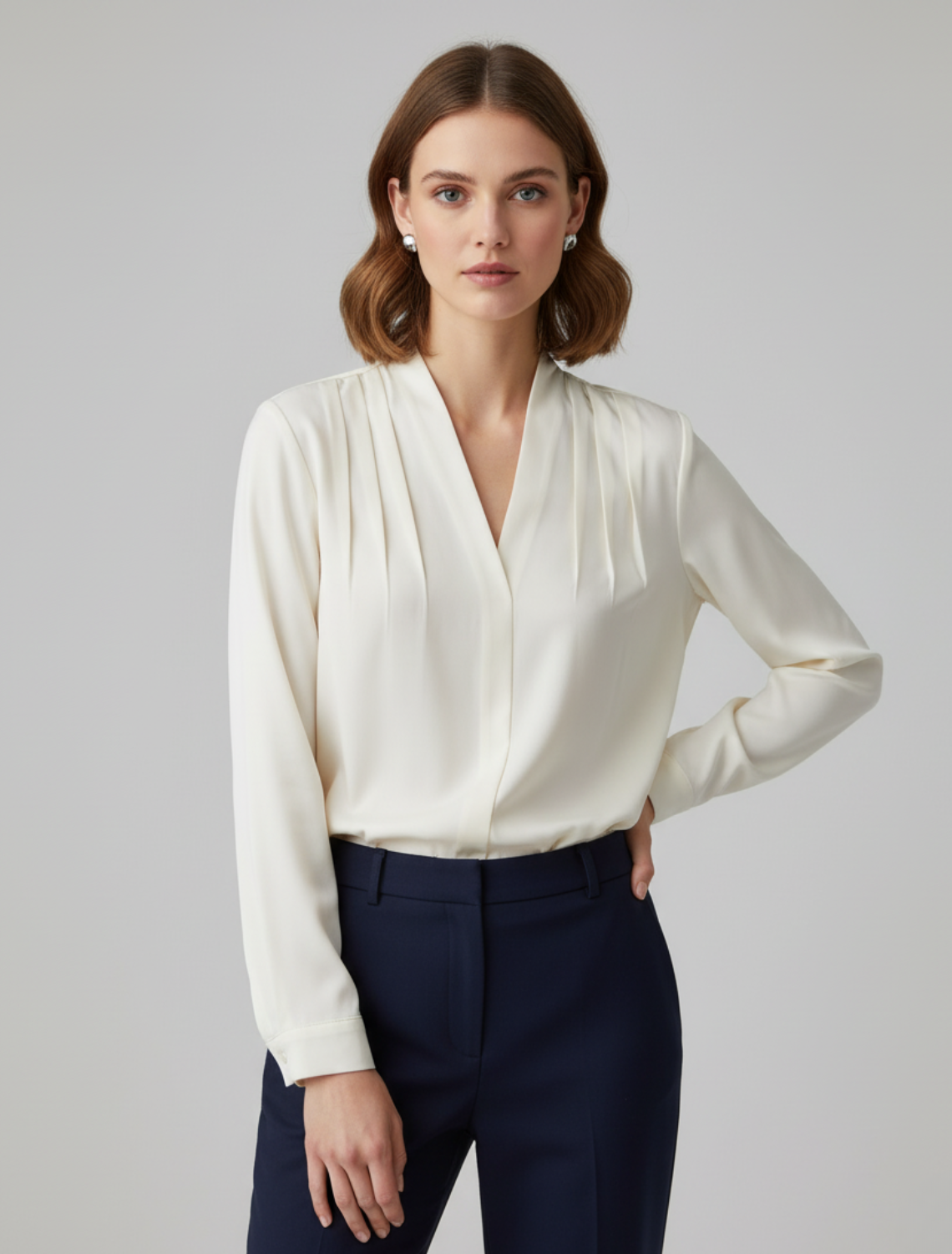 Damen Bluse Puffärmel Tailliert Elegante Bluse - BerlinGlamour