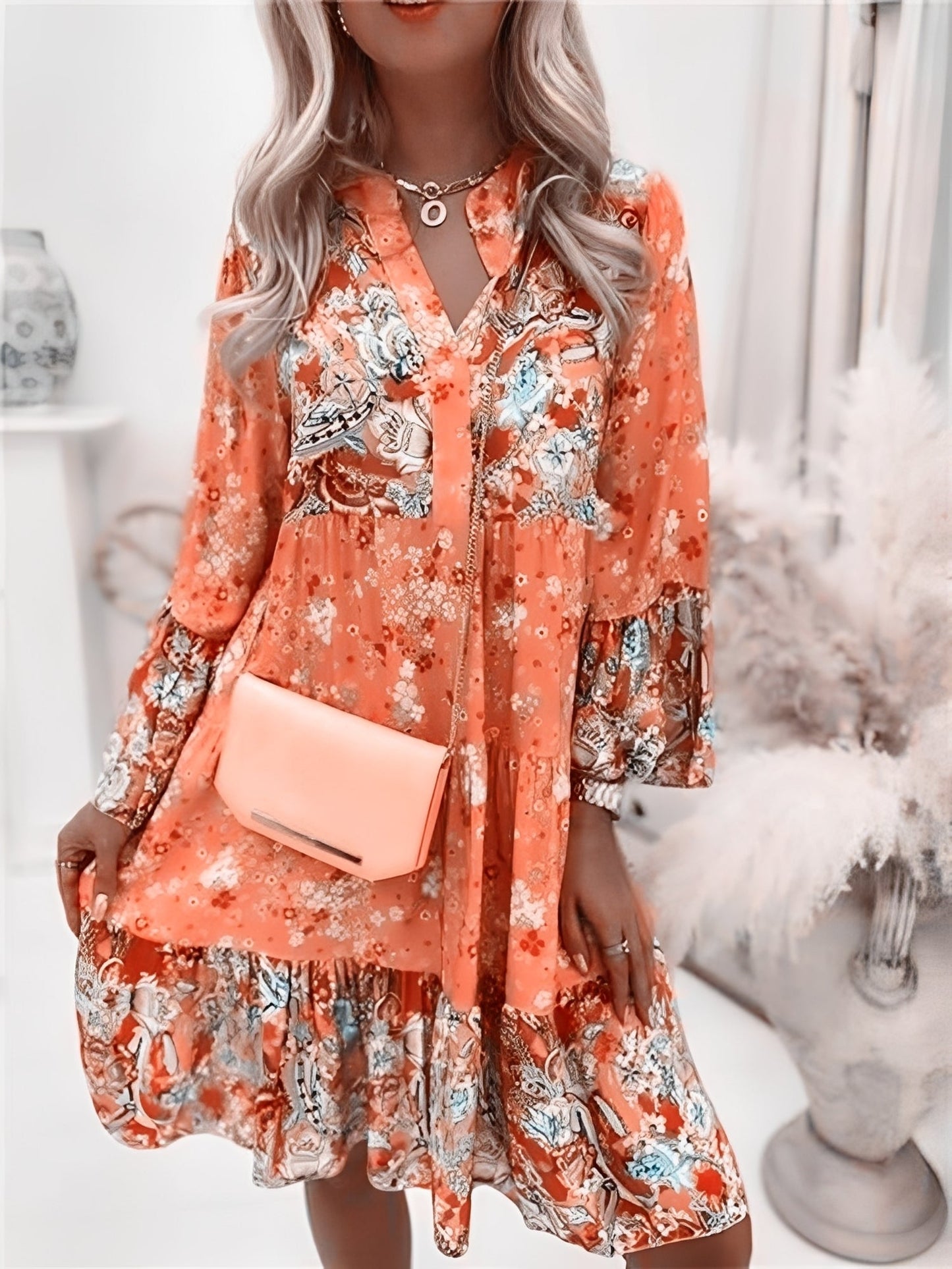 Kurzes Partykleid Damen Stilvoll Locker Geschnitten - BerlinGlamour