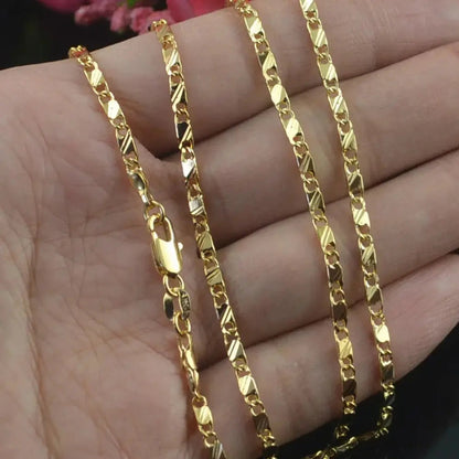 18K Goldgefüllte Kette Damen Glamour Schmuck