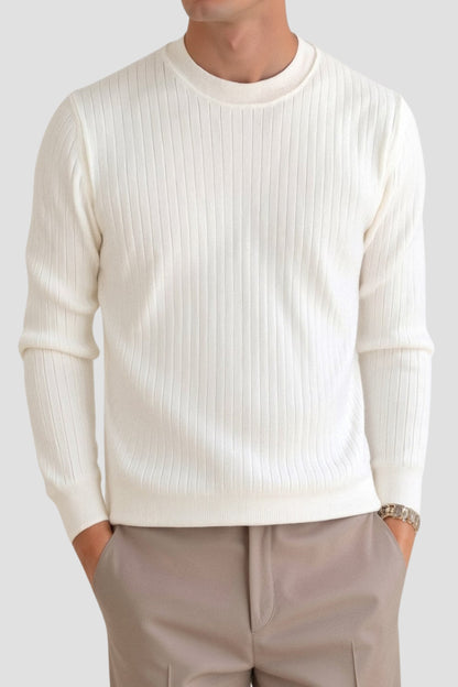 Langarmshirt Herren Feinripp Elegantes Minimalistisches