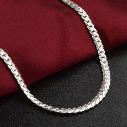 Sterling Silber Halskette Elegante Damenkette