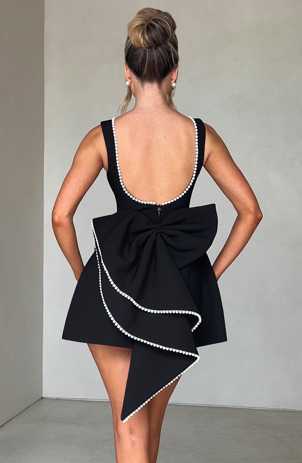 Damenkleid Hochzeitsgast Minikleid Struktur Optik