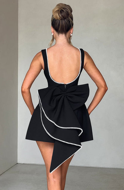 Damenkleid Hochzeitsgast Minikleid Struktur Optik