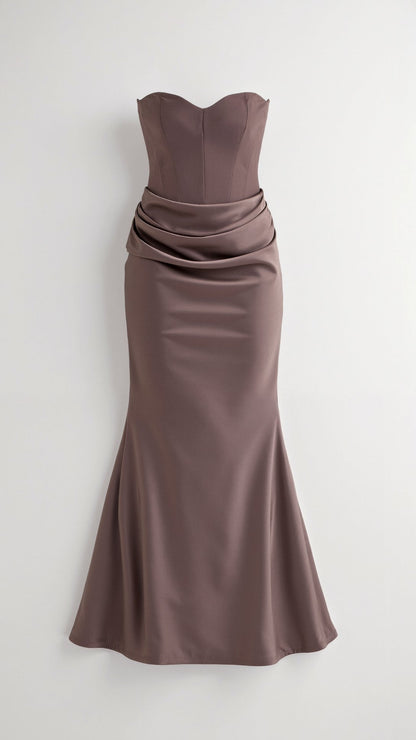 Elegantes Maxi Kleid Damen Hochzeitsgast Kleid Lang