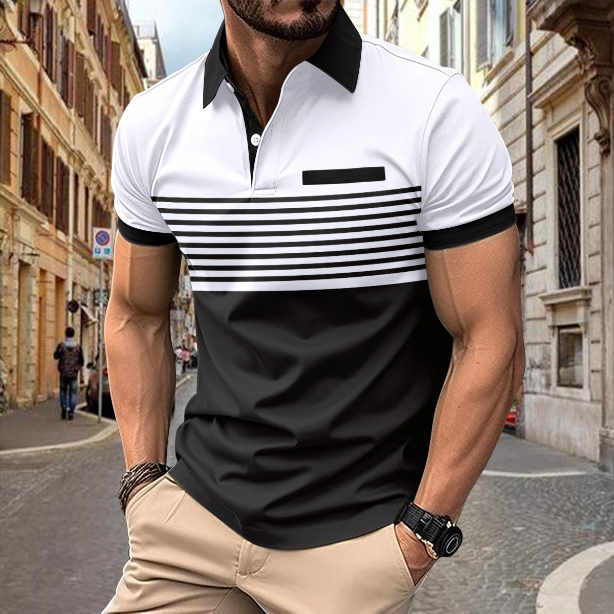 Herren Polo Shirt Sportlich Modern Elegant