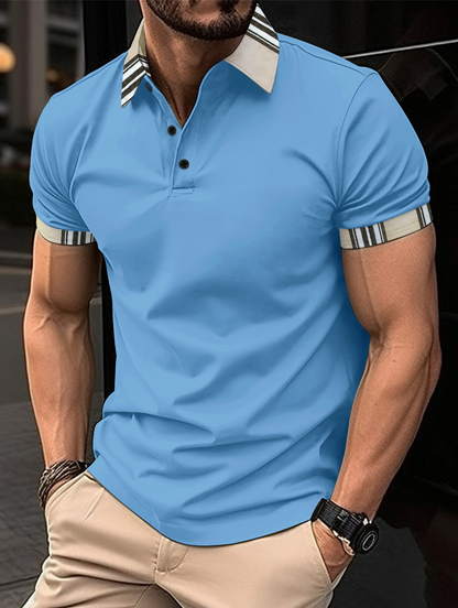 Herren Polo Shirt Elegantes Slim Fit Weiße Qualität