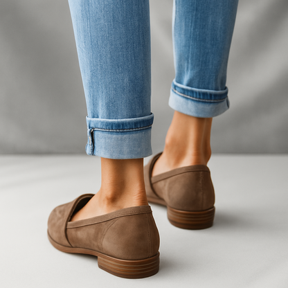 Damen Loafer Schlanke Bequem Zehenfrei