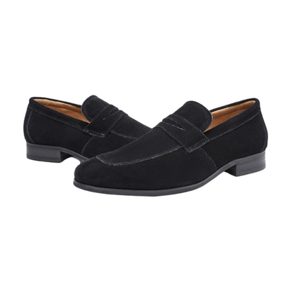 Herren Loafers Lederschnürsenkel Elegante Schwarz