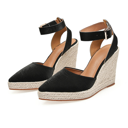 Keilabsatz Sandalen Damen Schuhe Heidi Stil