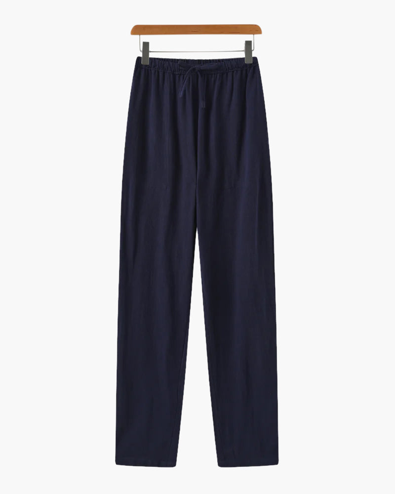 Herren Leinenhose Slim Fit Leicht Sommer Beige