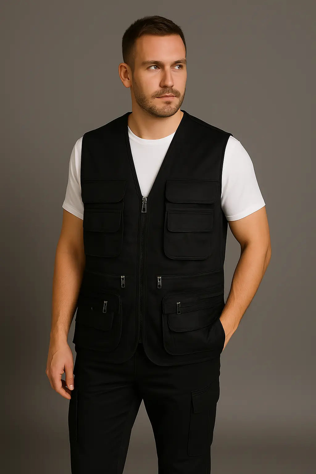 Herren Wanderweste Mit Vielen Taschen Funktionell