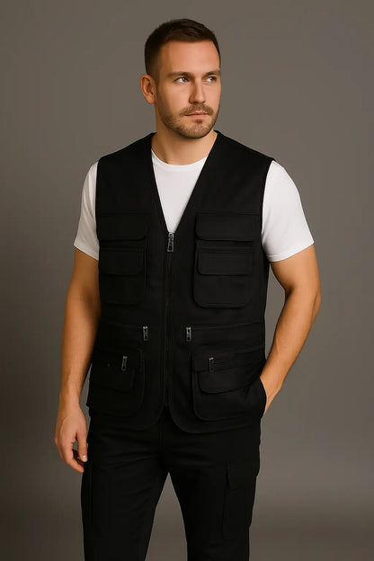 Herren Wanderweste Mit Vielen Taschen Funktionell