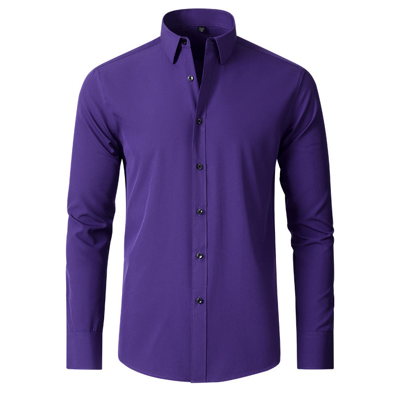 Herren Hemd Slim Fit Langarm Business Stretch