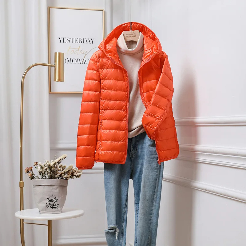 Damen Winterjacke Warm Kapuze Reißverschluss
