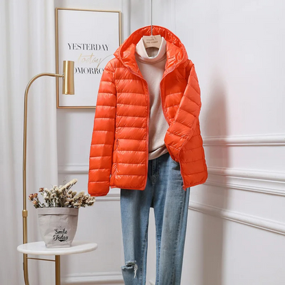Damen Winterjacke Warm Kapuze Reißverschluss