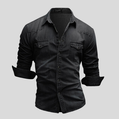 Herren Jeanshemd Slim Fit Modern