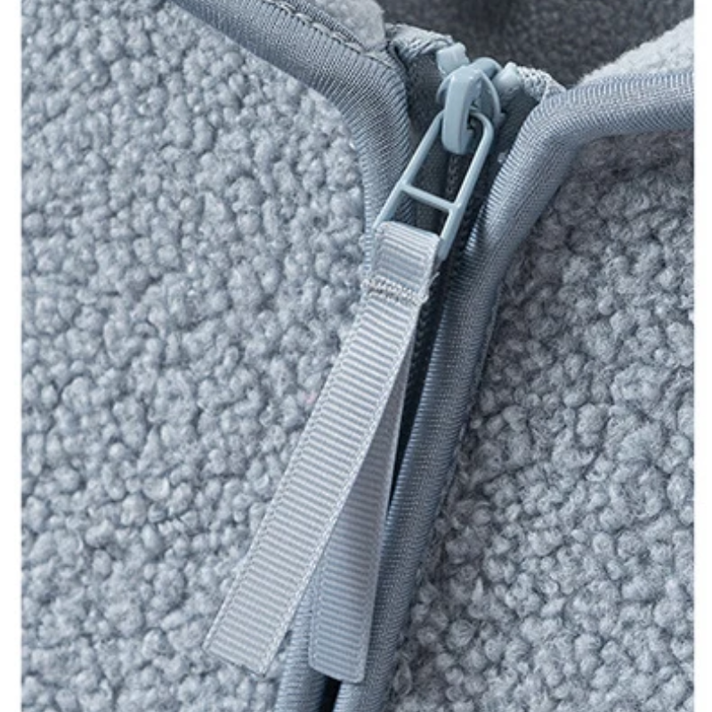 Kapuzenjacke Sherpa Fleece Warm mit Reißverschluss