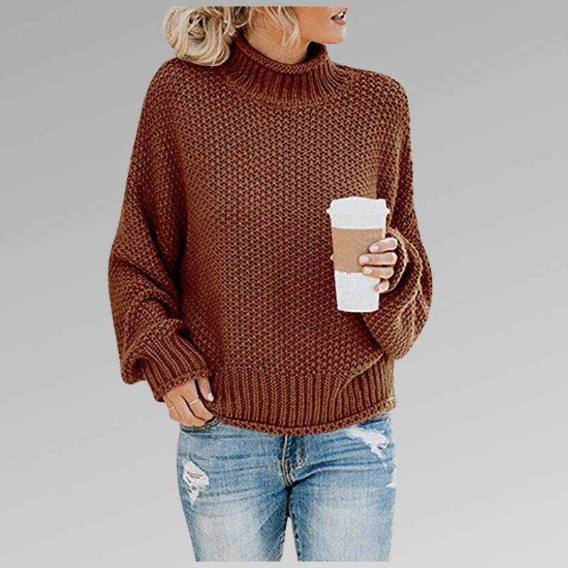 Grobstrick Pullover Damen Modern Großkaros