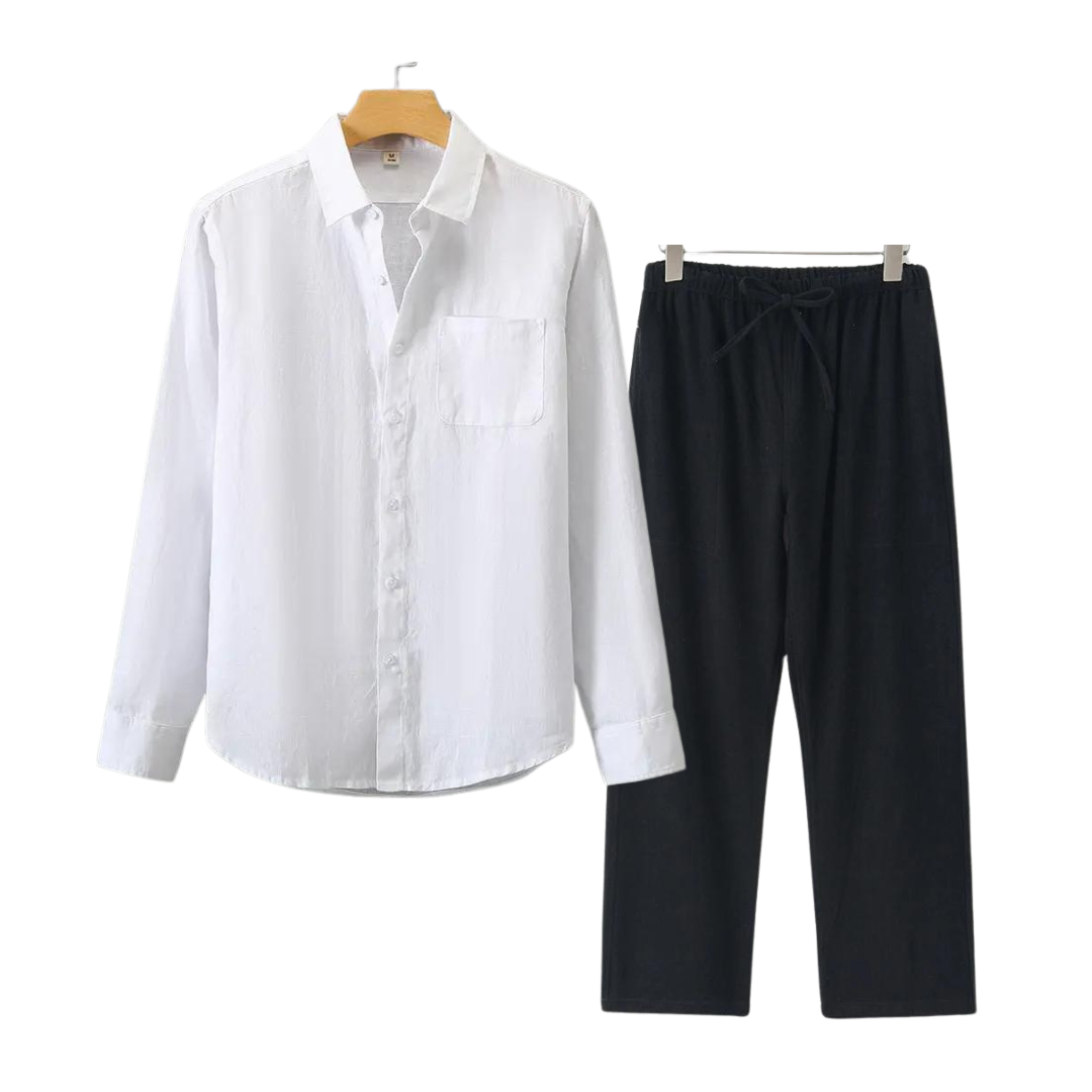 Herren Leinenanzug Klassisch Eleganter Stil