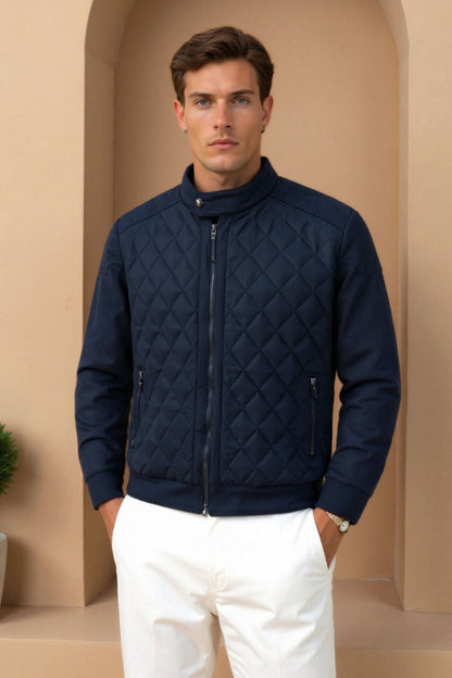 Herrenjacke Steppmuster Elegante Winterjacke Modern - BerlinGlamour