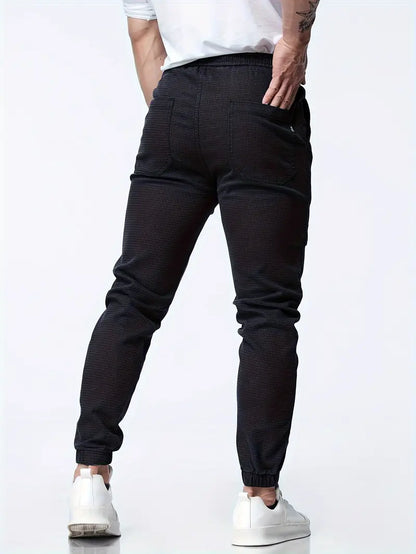 Herren Jogger Stretch Elastic mit Kordelzug Bequem