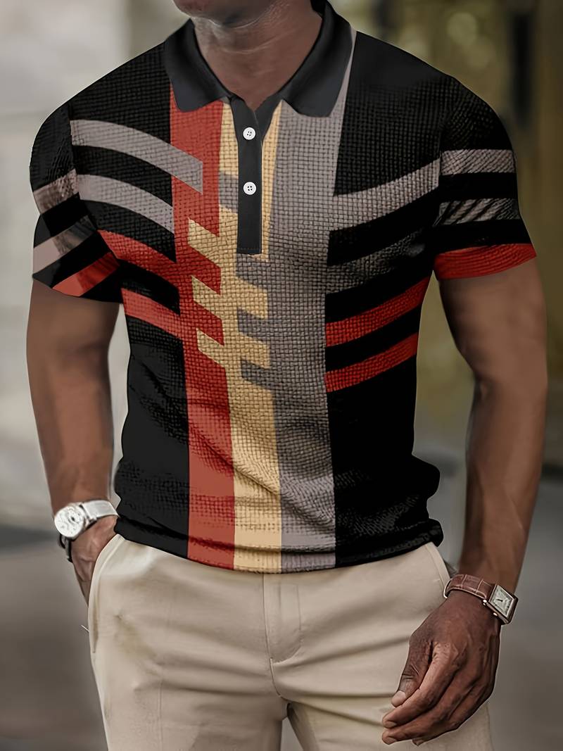 Herren Polo Shirt Vintage Style Lässig