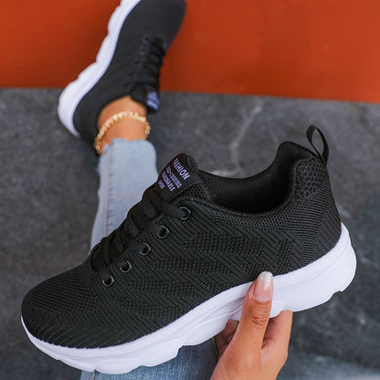 Damensneaker Atmungsaktiv Gestrickt Bequem