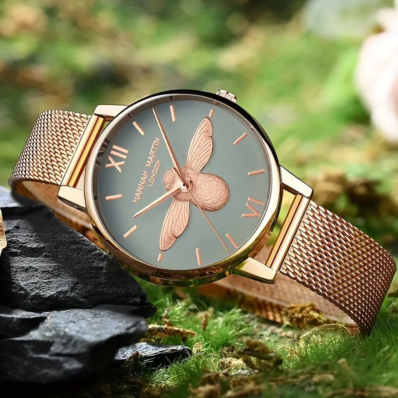 Elegante Damen Armbanduhr Mit Lederband - BerlinGlamour