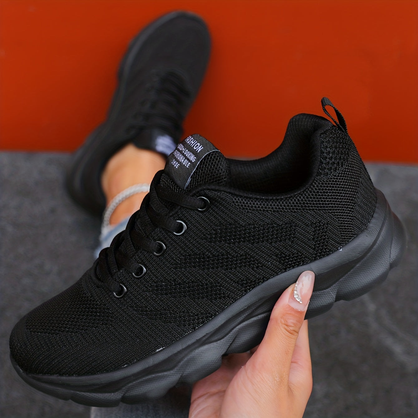 Damensneaker Atmungsaktiv Gestrickt Bequem - BerlinGlamour