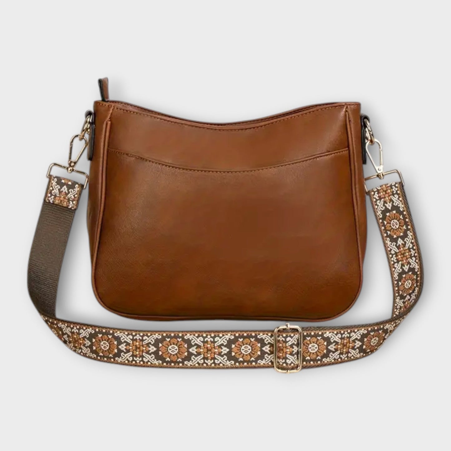 Damen Schultertasche Boho Stil Leder Optik