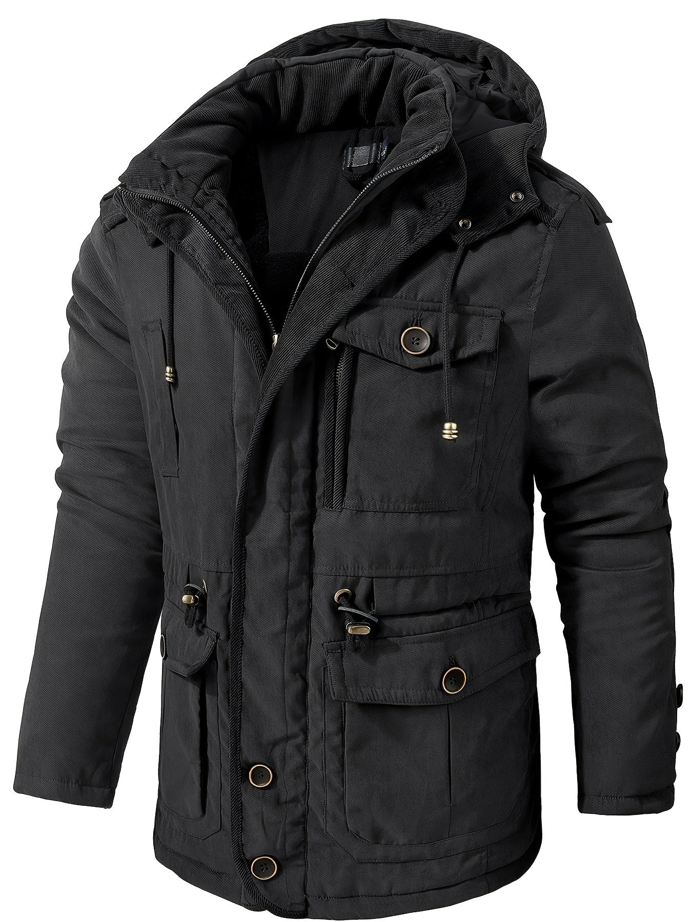 Herren Winterjacke Warm Kapuze Freizeitjacke - BerlinGlamour