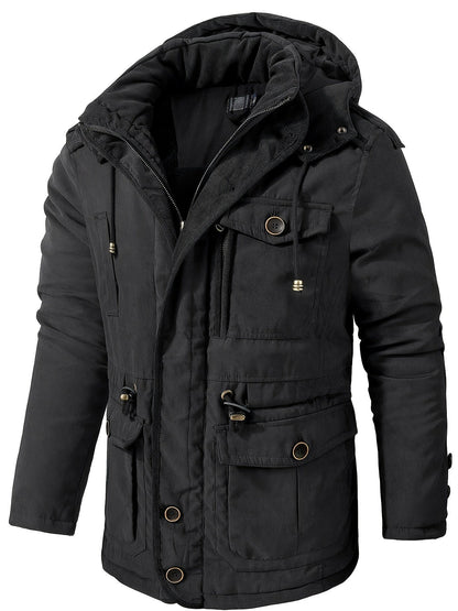 Herren Winterjacke Warm Kapuze Freizeitjacke - BerlinGlamour