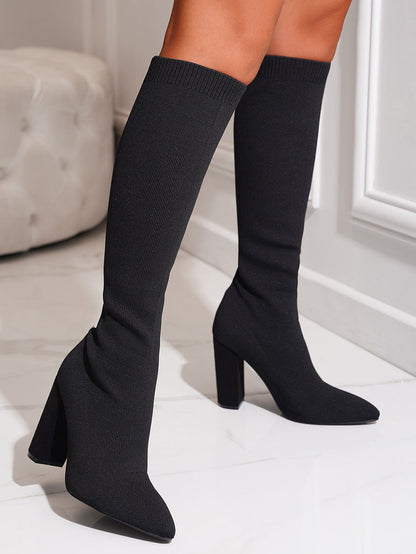 Damenstiefel Kniehoch Elegante Lederschuhe Winter