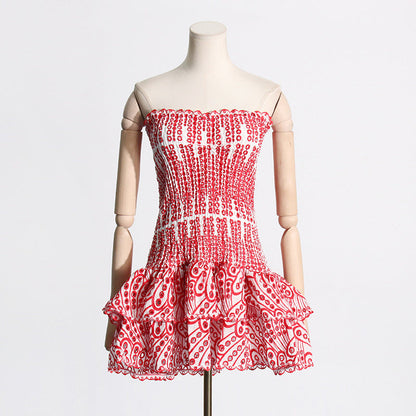 Strandparty-Kleid von BerlinGlamour im A-Linien-Schnitt mit Rüschen