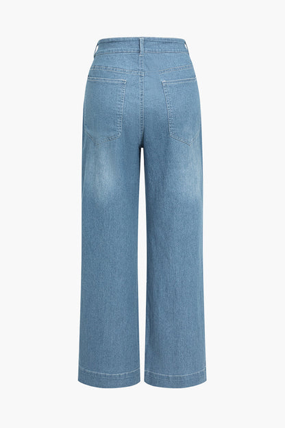 Weite Damenjeans aus Stretch-Denim