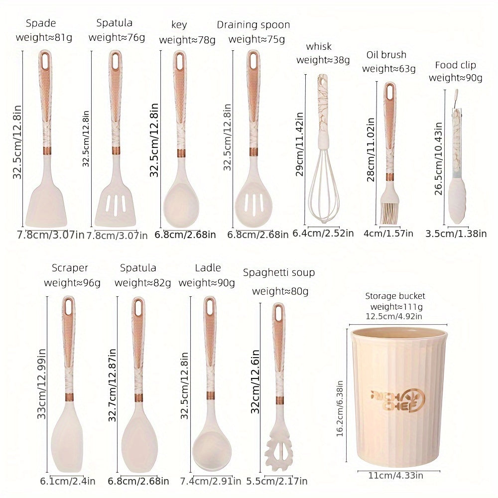 Elegante Silikon Küchenhelfer Set Premium