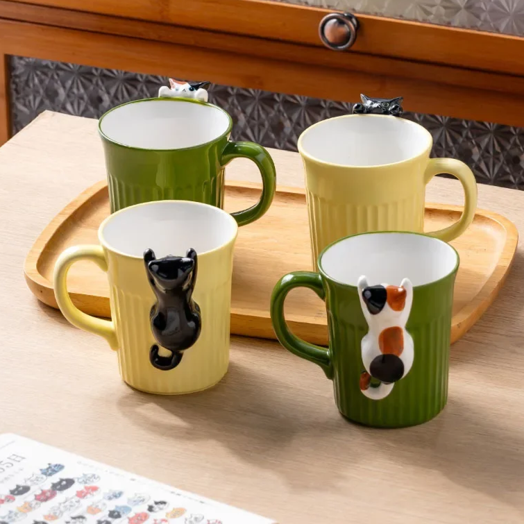 Katzen Keramikbecher Hängend Dekorativ