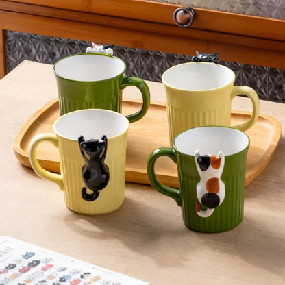 Katzen Keramikbecher Hängend Dekorativ