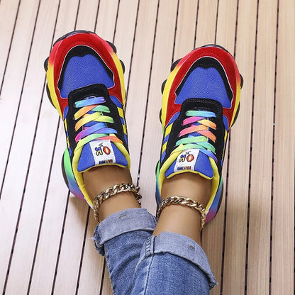 Orthopädische Sneaker Bunt Stilvoll Frauen Schuhe