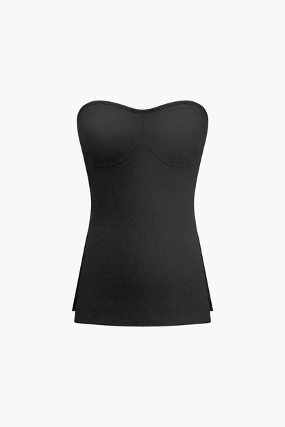 Elegantes Zweiteiler Set mit Bustier Top und Shorts Damen