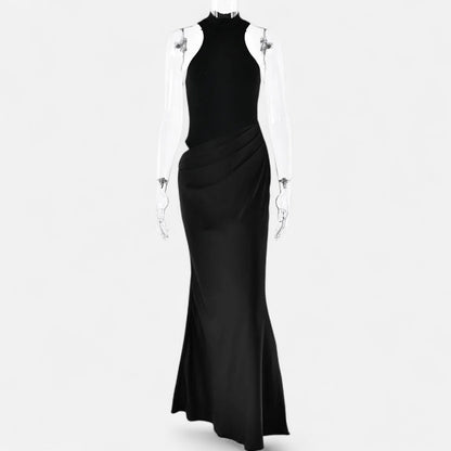 Damen Maxikleid Neckholder Cut Out Sommerkleid